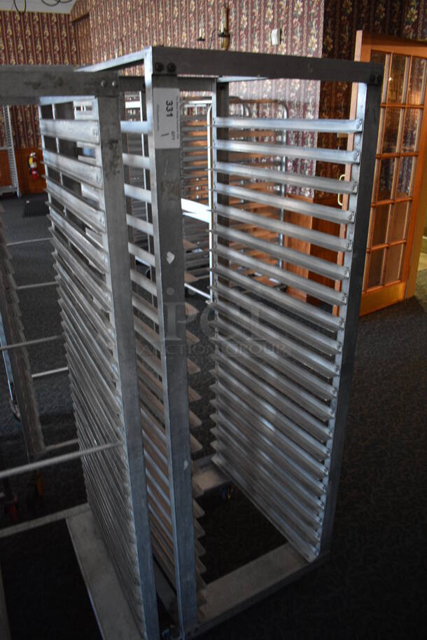 Metal Commercial Pan Transport Rack on Commercial Casters. 22.5x27x65. (sunroom dining room) - Image 2 of 4