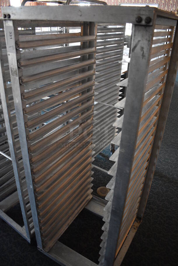 Metal Commercial Pan Transport Rack on Commercial Casters. 22.5x27x65. (sunroom dining room) - Image 3 of 4