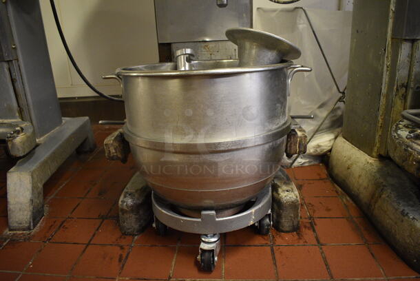 Hobart Model M-802 Metal Commercial Floor Style 80 Quart Planetary Dough Mixer w/ Stainless Steel Mixing Bowl, Bowl Dolly, Paddle and Dough Hook Attachments. 220 Volts, 3 Phase. 27x42x65. Unit Was In Working Condition When Restaurant Closed. (bakery kitchen) - Image 8 of 8