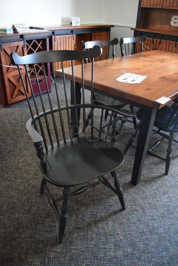 BRAND NEW! Wooden Dining Table w/ 2 Chairs w/ Arm Rests and 4 Chairs. 72x36x31. 24x20x41. 18x17x39. (garden center) - Image 2 of 5