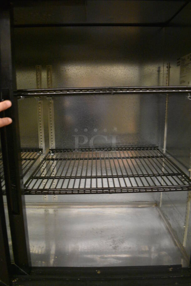 2012 True Model TBB-24-72G-SD Stainless Steel Commercial 3 Door Back Bar Cooler Merchandiser on Commercial Casters. 115 Volts, 1 Phase. 73x24.5x39.5. Unit Was In Working Condition When Restaurant Closed. (bakery kitchen) - Image 4 of 6