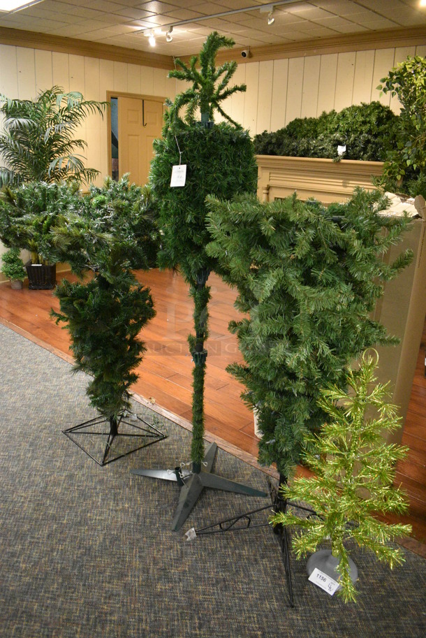 4 Various Fake Trees. Includes 4.5'. 4 Times Your Bid! (garden center)