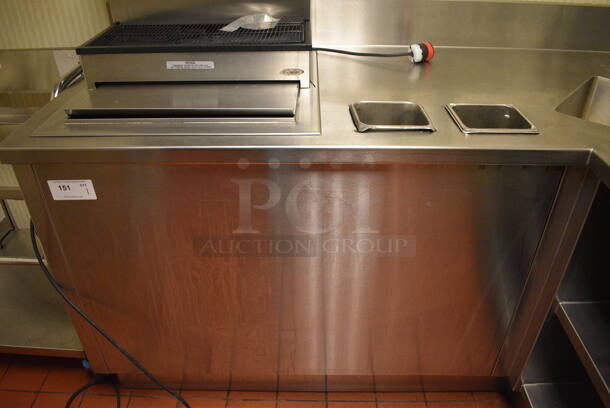 Stainless Steel Commercial L Shaped Table / Soda Station w/ Under Shelves and Sink Basin. Does Not Include Soda Machine. BUYER MUST REMOVE. 75x118x42. (kitchen hallway) - Image 6 of 6