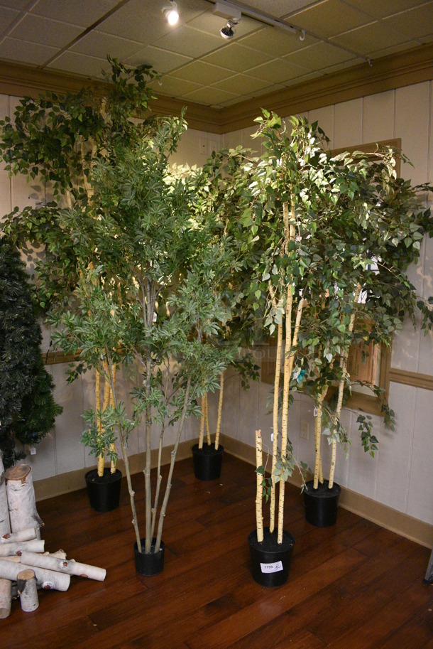 5 Various Fake Trees. Includes 78