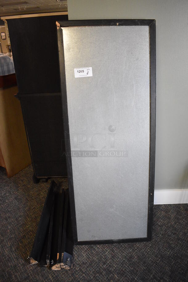 Black Wooden Table and 4 Legs. 56x22x3, 29". (garden center) - Image 1 of 5