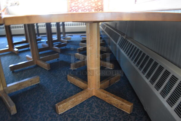 5 Wooden Tables on Table Base. 36x36x30. 5 Times Your Bid! (back dining room) - Image 4 of 5