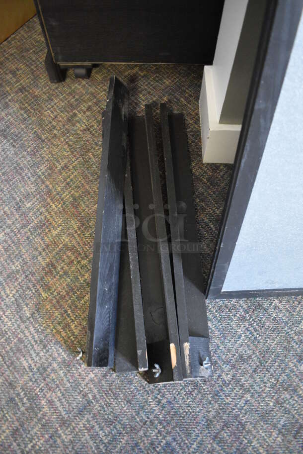 Black Wooden Table and 4 Legs. 56x22x3, 29". (garden center) - Image 4 of 5