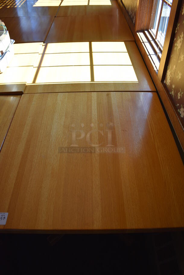 5 Wooden Tables on Table Base. 36x36x30. 5 Times Your Bid! (back dining room) - Image 5 of 5