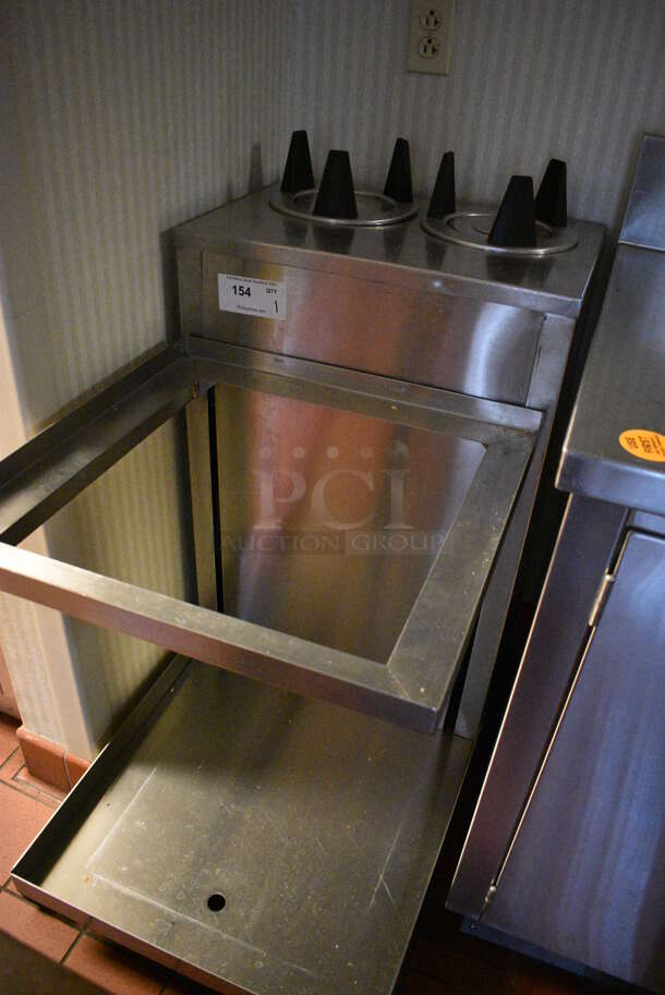 Stainless Steel Commercial Dish Caddy Cart w/ 2 Plate Return Wells on Commercial Casters. 21.5x36x40. (kitchen hallway) - Image 2 of 5
