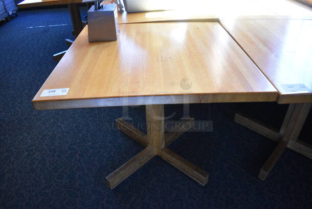 5 Wooden Tables on Table Base. 36x36x30. 5 Times Your Bid! (back dining room) - Image 2 of 4