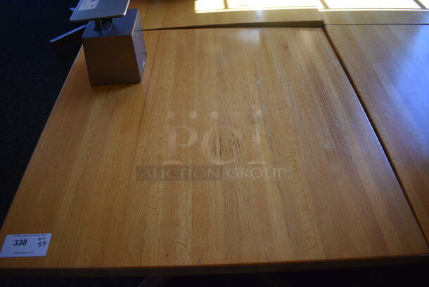 5 Wooden Tables on Table Base. 36x36x30. 5 Times Your Bid! (back dining room) - Image 3 of 4
