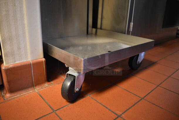 Stainless Steel Commercial Dish Caddy Cart w/ 2 Plate Return Wells on Commercial Casters. 21.5x36x40. (kitchen hallway) - Image 5 of 5