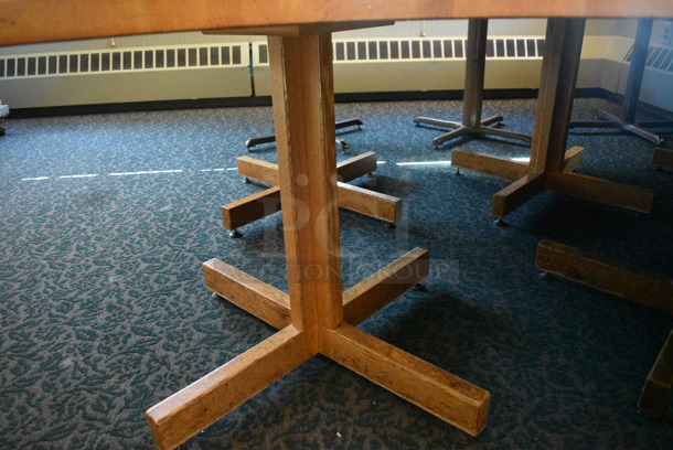 3 Wooden Tables on Table Base. 36x36x30. 3 Times Your Bid! (back dining room) - Image 3 of 3