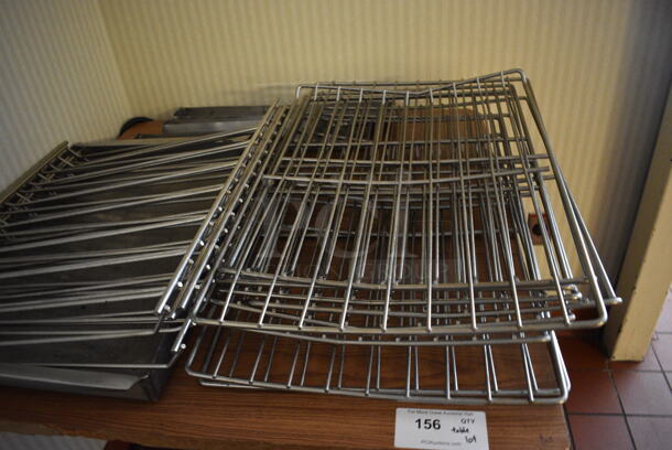 ALL ONE MONEY! Lot of Various Metal Alto Shaam Holding Cabinet Racks and Wood Pattern Table on Metal Base. 36x36x30. (kitchen hallway) - Image 2 of 3