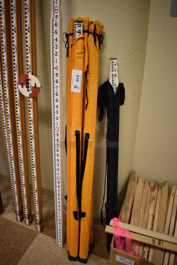 8 Various Measuring Sticks for Surveying. Includes 56". 8 Times Your Bid! (room 122) - Image 1 of 4