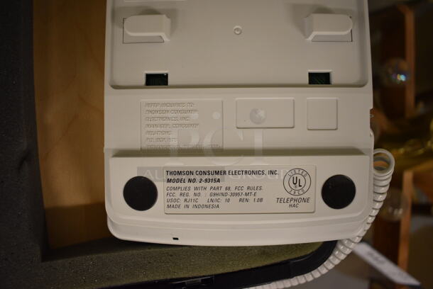 6 Thompson 2-9315A Telephone w/ 2 Boxes in Hard Case. 18x14x7. 6 Times Your Bid! (south basement 019) - Image 6 of 6