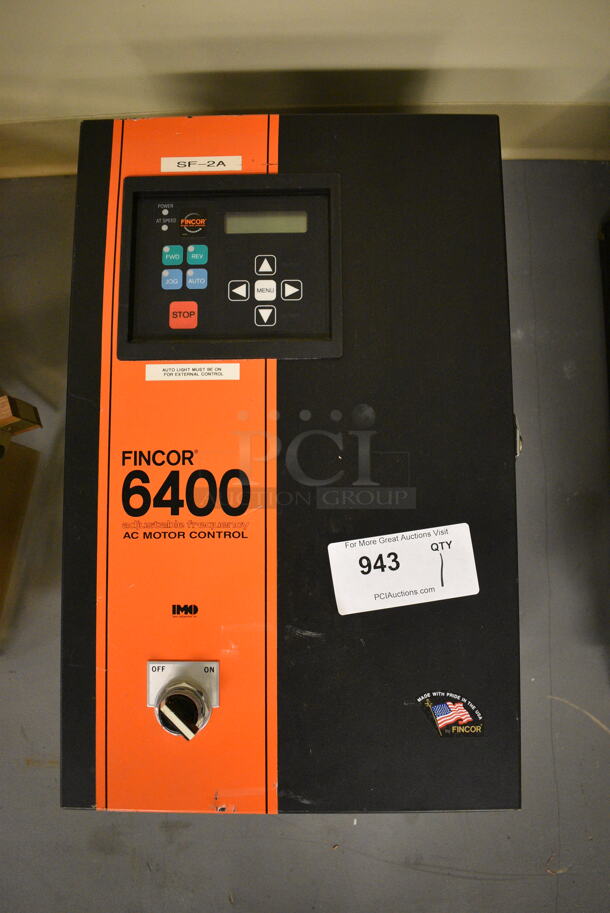 Fincor 6400 AC Motor Control Box. 13x10.5x20.5. (south basement 019)
