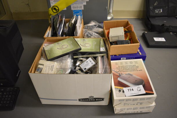 ALL ONE MONEY! Lot of Various Items Including HP Wireless Print Server! (south basement 019)
