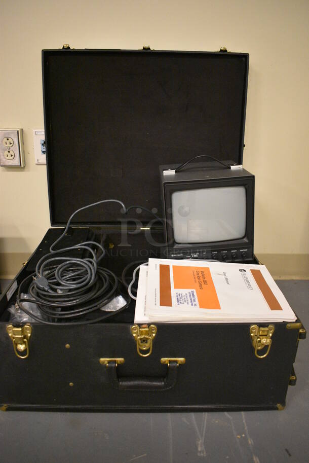 Hitachi Monitor in Hard Case. 24x21x11. (south basement 019) - Image 2 of 5