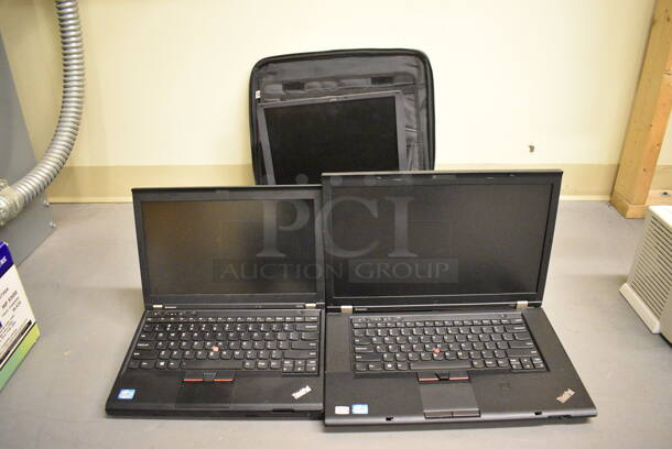 3 Various Laptops and 1 Soft Bag. Includes 12.5
