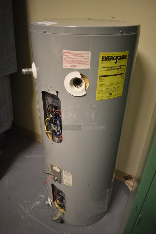 State Industries Model IN1402HMSE4 Metal Floor Style Electric 40 Gallon Capacity Water Heater. 19x19x50.5. (room 102) - Image 6 of 7