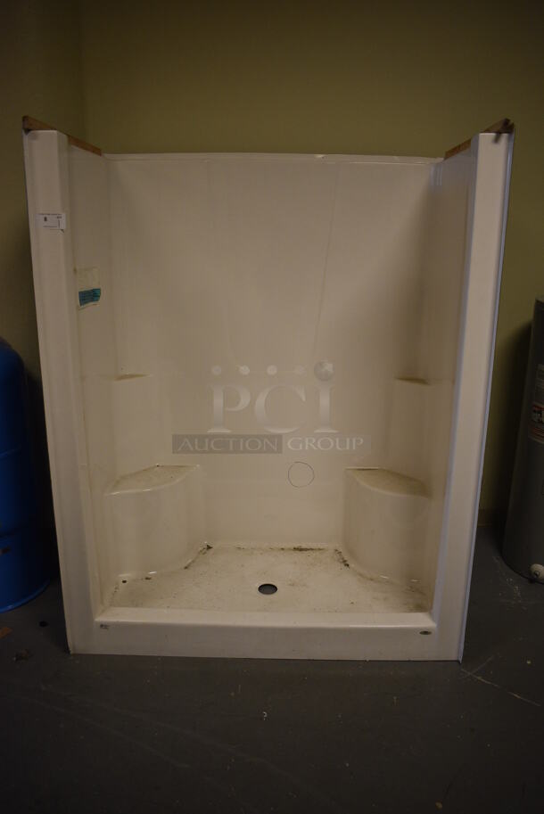 White Shower Insert. 59x37x76. (room 102)