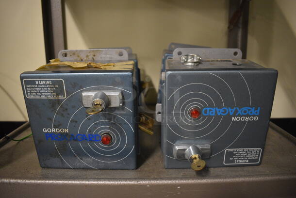 ALL ONE MONEY! Lot of 2 HP Harrison 6434B DC Power Supply and 4 Gordon Proxagard Boxes on Metal Cart. 24x18x26. (south basement 012) - Image 5 of 11