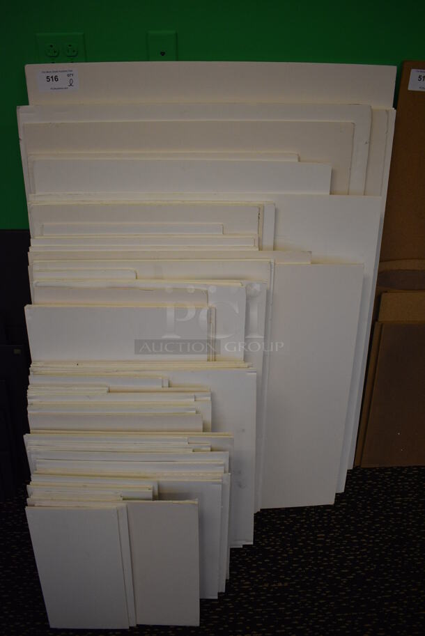 ALL ONE MONEY! Lot of Pieces of White Boards! Includes 35x37. (room 220)