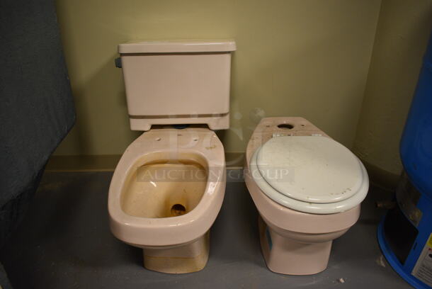 2 Eljer Ceramic Toilets. 15x24x16, 17x30x28. 2 Times Your Bid! (room 102)