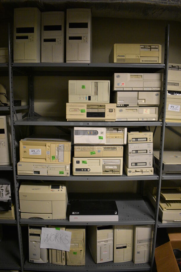 ALL ONE MONEY! Lot of Various Electronic Units Including Computer Towers. (south basement 012)