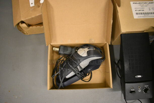 ALL ONE MONEY! Lot of Various Items Including Speakers and Projector Lamp. (south basement 019) - Image 3 of 4