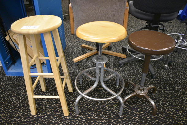 3 Various Stools. Includes 13x13x30. 3 Times Your Bid! (room 220)