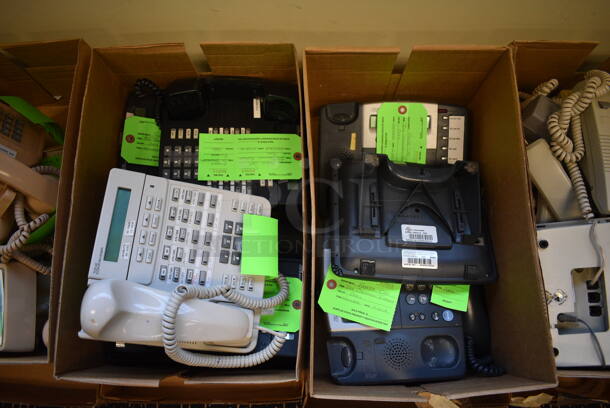 ALL ONE MONEY! Lot of 16 Boxes of Various Corded Office Telephones! (room 204) - Image 5 of 12