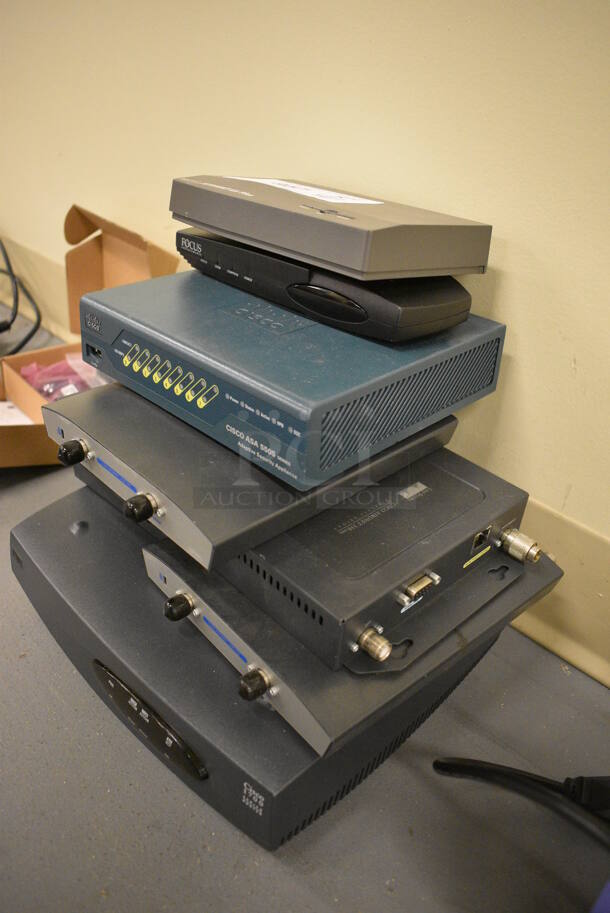 9 Various Units Including Jetdirect EX Plus, Cisco ASA 5505 Adaptive Security Appliance. Includes 8x7x2. 9 Times Your Bid! (south basement 019) - Image 5 of 5