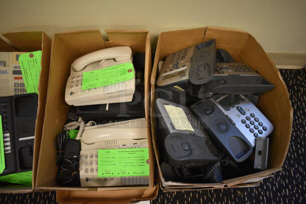 ALL ONE MONEY! Lot of 16 Boxes of Various Corded Office Telephones! (room 204) - Image 9 of 12
