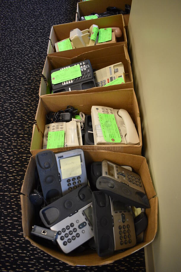 ALL ONE MONEY! Lot of 16 Boxes of Various Corded Office Telephones! (room 204) - Image 11 of 12