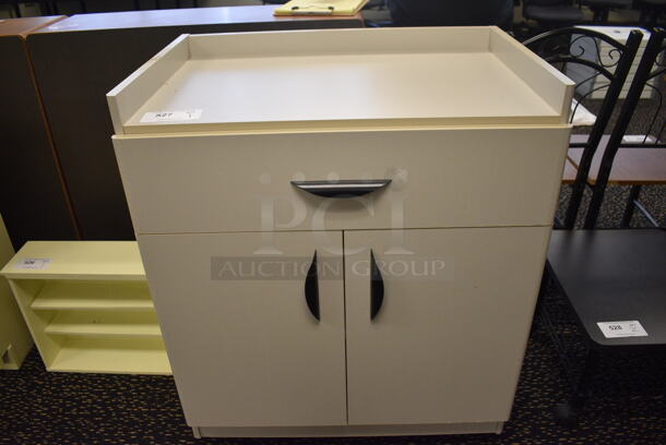 White Counter w/ Drawer and 2 Doors. 30x21x36. (room 220) - Image 1 of 4