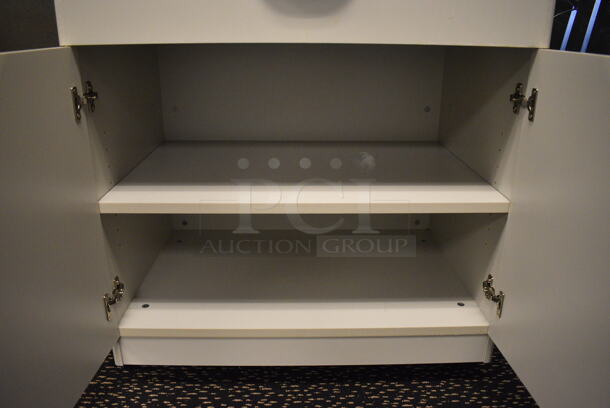 White Counter w/ Drawer and 2 Doors. 30x21x36. (room 220) - Image 4 of 4
