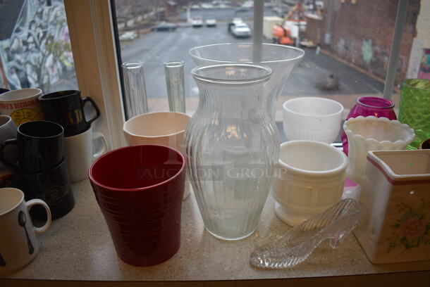ALL ONE MONEY! Lot of Various Items Including Mugs, Bowls, Jars and Vases! BUYER MUST REMOVE: Give Yourself Ample Time To Remove This Item on Pick Up Day. (room 204) - Image 7 of 9