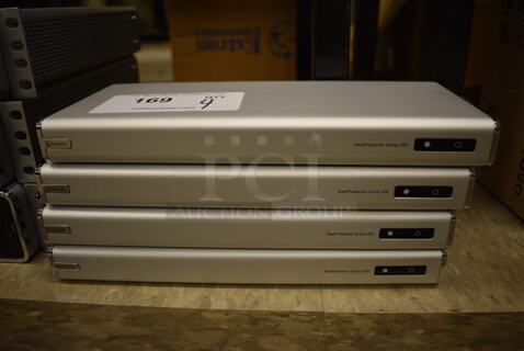 4 Polycom RealPresence Group 500 Video Conferencing System. 11.5x5x1. 4 Times Your Bid! (room 105)