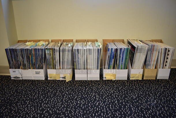 ALL ONE MONEY! Lot of 12 Boxes of Magazines Including Professional Surveyor and Erosion Control. (room 204)