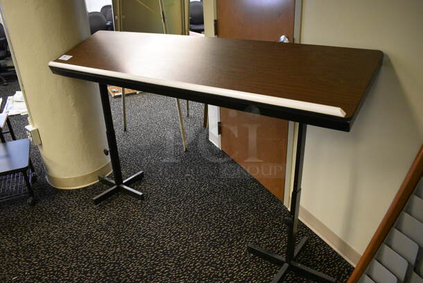 Wood Pattern Stand on Metal Legs. 72x18x44.5. (room 220) - Image 3 of 4