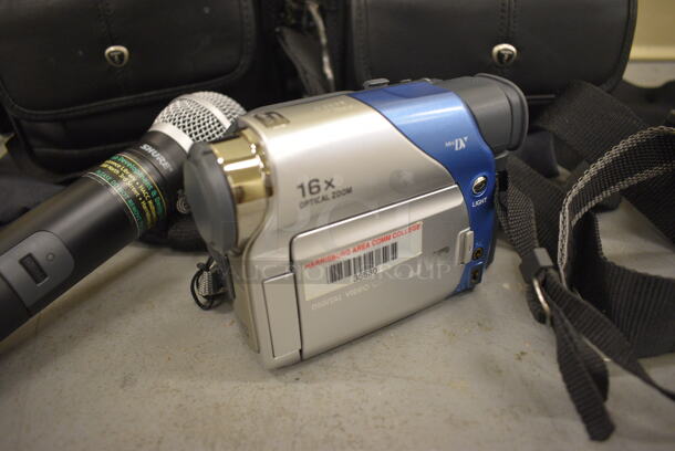 3 Various Bags of Various Items Including JVC Digital Video Camera and Microphone. includes 14x4x9.5, 7.5x4x6. 3 Times Your Bid! (south basement 019) - Image 2 of 8