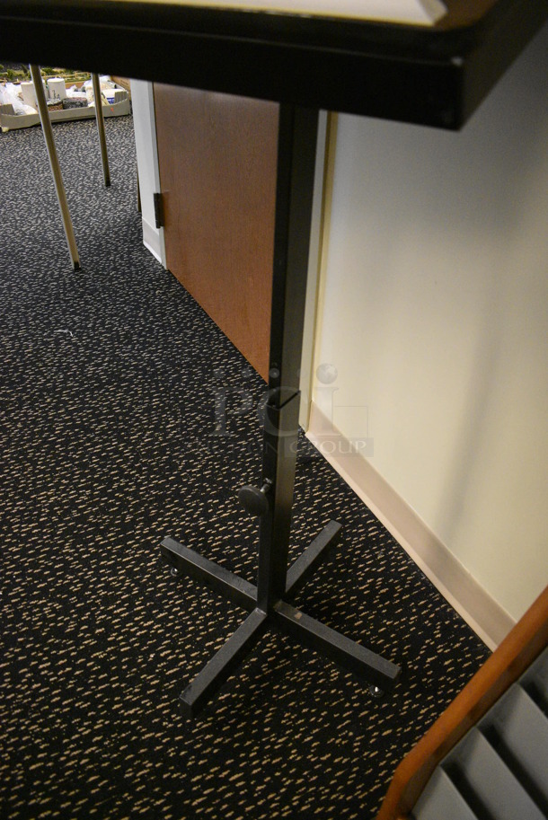 Wood Pattern Stand on Metal Legs. 72x18x44.5. (room 220) - Image 4 of 4