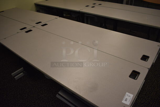 4 Gray Tables. 71.5x23.5x29.5. 4 Times Your Bid! (room 220) - Image 3 of 4