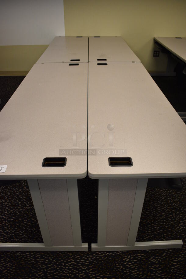 4 Gray Tables. 71.5x23.5x29.5. 4 Times Your Bid! (room 220) - Image 4 of 4