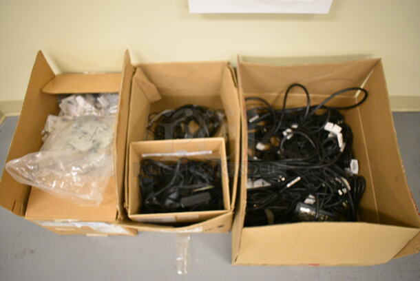 ALL ONE MONEY! Lot of 3 Boxes of Various Wires! (south basement 019)
