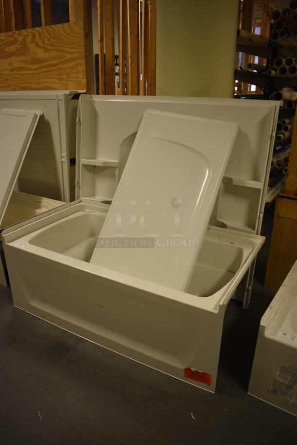 White Tub Insert and Walls. 60x32.5x23, 28x1.5x55, 60x6x55. (room 102) - Image 2 of 6