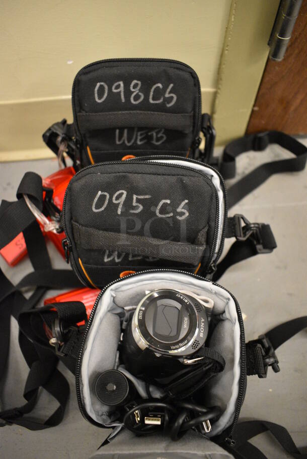 3 Sony Video Recorder w/ 3 LowePro Soft Cases. 5x5x6.5. 3 Times Your Bid! (south basement 019) - Image 5 of 6
