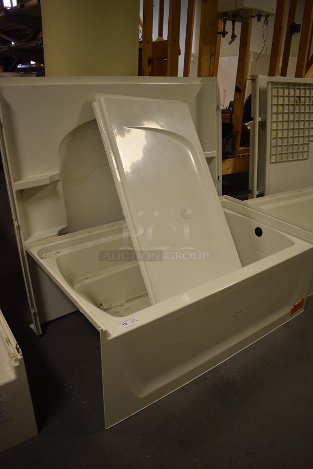 White Tub Insert and Walls. 60x32.5x23, 28x1.5x55, 60x6x55. (room 102) - Image 4 of 6